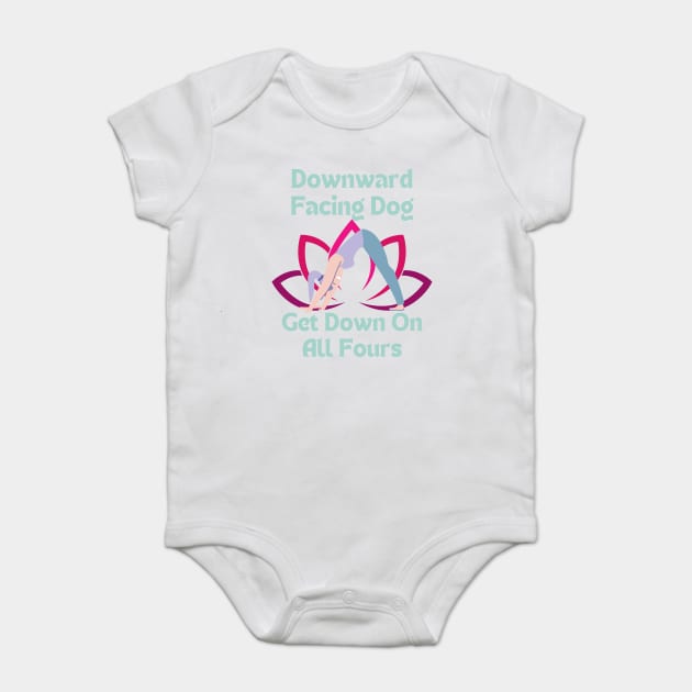 Downward Facing Dog Baby Bodysuit by WarFX Designs